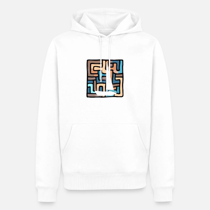 Segelboot Segelboote - Männer Premium Bio Hoodie - Weiß