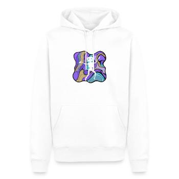 Robot Tech Cyborg - Sweat à capuche Premium bio Homme - blanc - Devant - Nico (187cm)