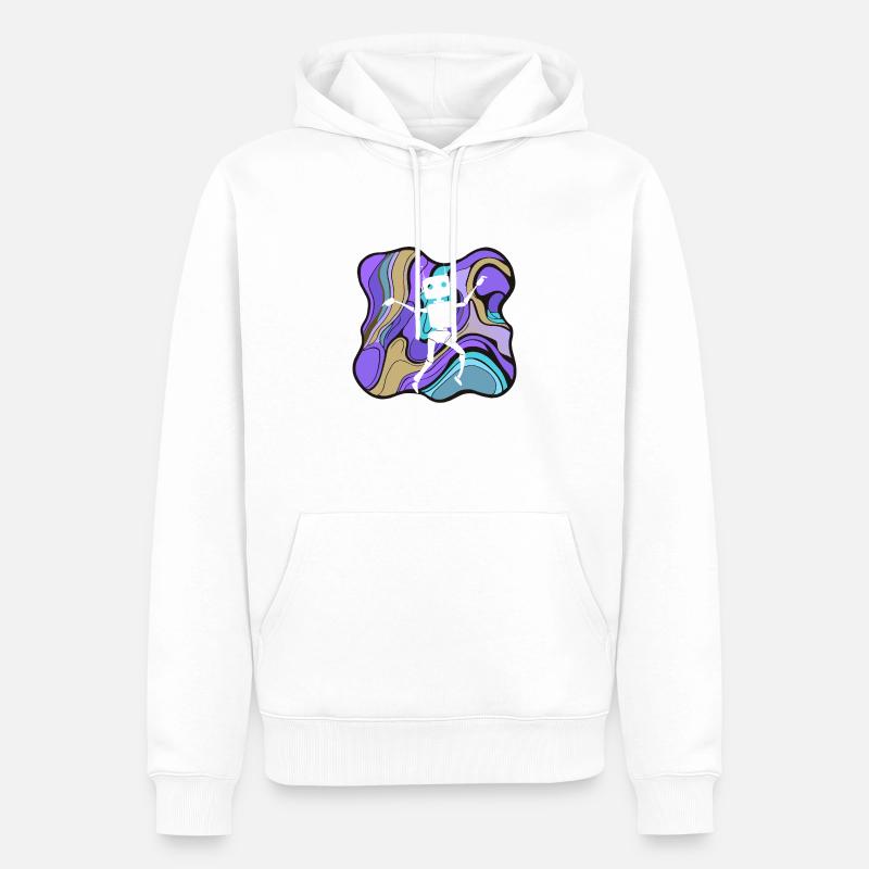 Roboter Tech Cyborg - Männer Premium Bio Hoodie - Weiß
