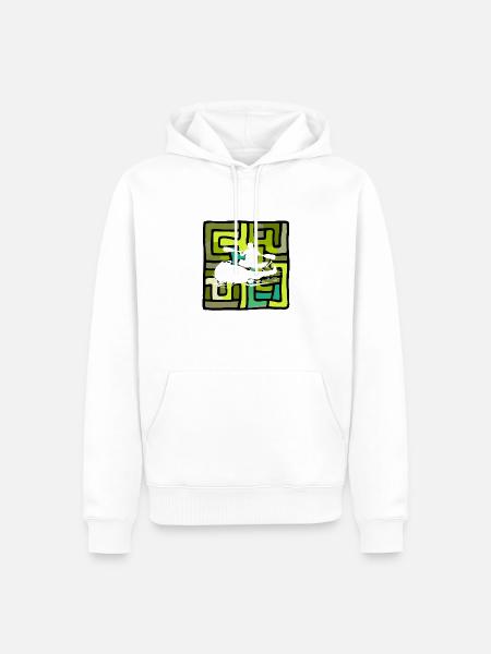 Rafting Canoe Rowing - Men’s Premium Organic Hoodie - white