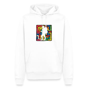 Wanderung Bergsteigen - Männer Premium Bio Hoodie - Weiß - Vorne - Nico (187cm)