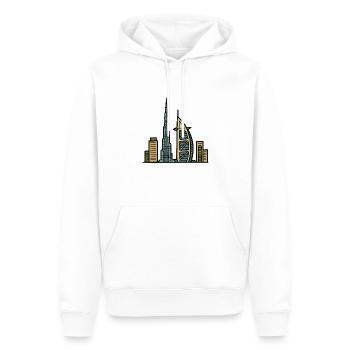 dubai skyline - Männer Premium Bio Hoodie - Weiß - Vorne - Nico (187cm)