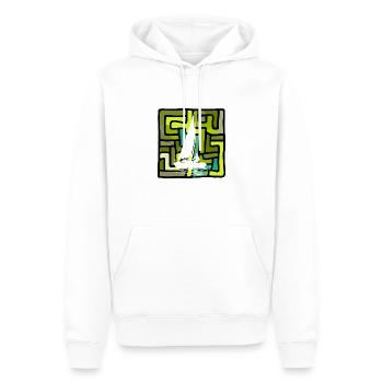 Yacht marin - Sweat à capuche Premium bio Homme - blanc - Devant - Nico (187cm)