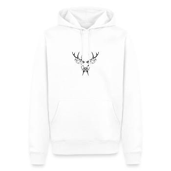 Hirsch Hirsch - Männer Premium Bio Hoodie - Weiß - Vorne - Nico (187cm)