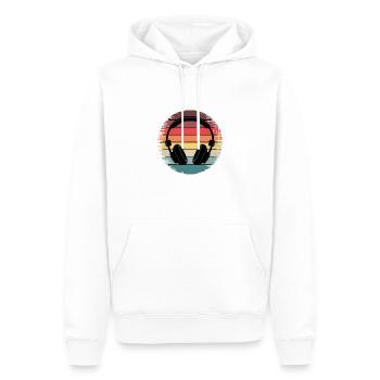 casque - Sweat à capuche Premium bio Homme - blanc - Devant - Nico (187cm)