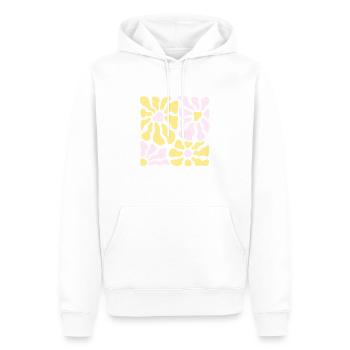 Le pouvoir des fleurs pastel - Sweat à capuche Premium bio Homme - blanc - Devant - Nico (187cm)
