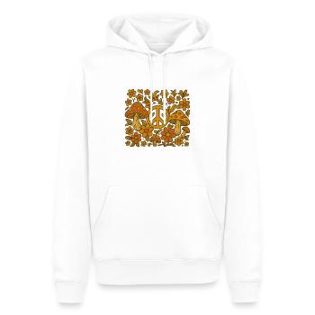 Flower-Power Psychedelic Vintage 70er Jah - Männer Premium Bio Hoodie - Weiß - Vorne - Nico (187cm)