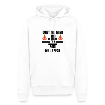 Quiet the Mind and the Soul will Speak Meditation - Men’s Premium Organic Hoodie - white - Front - Nico (187cm)