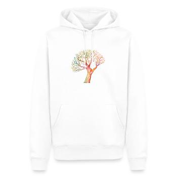 Tree Grows by Hand - Design 2 - Men’s Premium Organic Hoodie - white - Front - Nico (187cm)