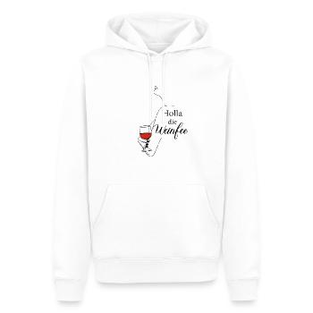 Weißwein Rotwein JGA Vino Wein - Holla die Weinfee - Männer Premium Bio Hoodie - Weiß - Vorne - Nico (187cm)