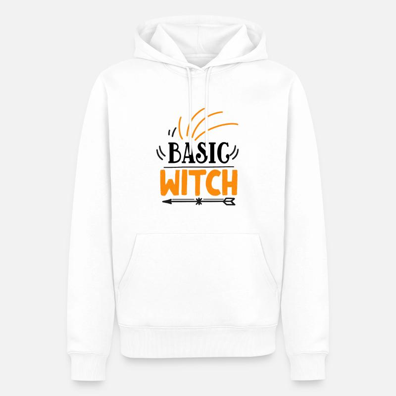 Basic Witch - Halloween Spruch - Men’s Premium Organic Hoodie - white
