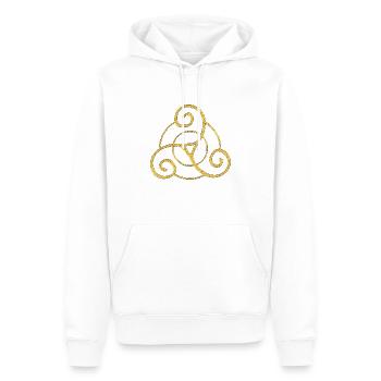 Triskele - Celtic Symbol Design 1 - Men’s Premium Organic Hoodie - white - Front - Nico (187cm)