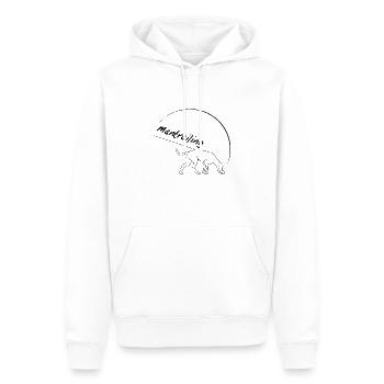 MT1 2 1 - Männer Premium Bio Hoodie - Weiß - Vorne - Nico (187cm)