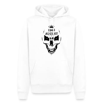 August 1968 Skull - Men’s Premium Organic Hoodie - white - Front - Nico (187cm)