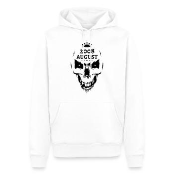 August 2008 Totenkopf - Männer Premium Bio Hoodie - Weiß - Vorne - Nico (187cm)