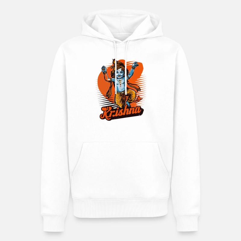 KRISHNA! - Men’s Premium Organic Hoodie - white