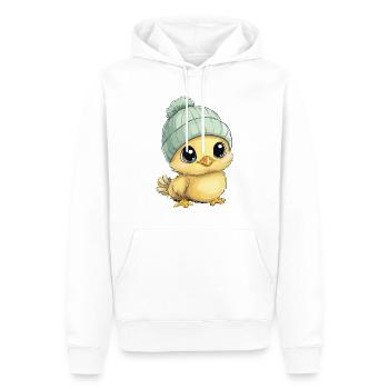 poulet mignon bébé enfants animal poussin dessin animé - Sweat à capuche Premium bio Homme - blanc - Devant - Nico (187cm)