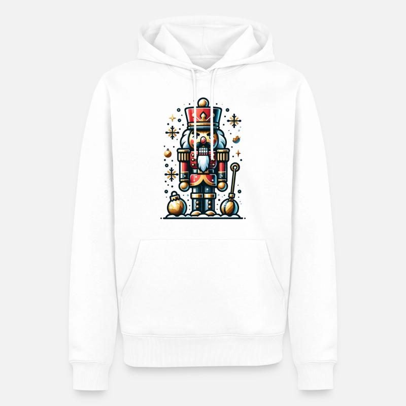 Noël - Sweat à capuche Premium bio Homme - blanc