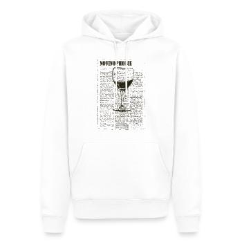 Novinophobie - Männer Premium Bio Hoodie - Weiß - Vorne - Nico (187cm)