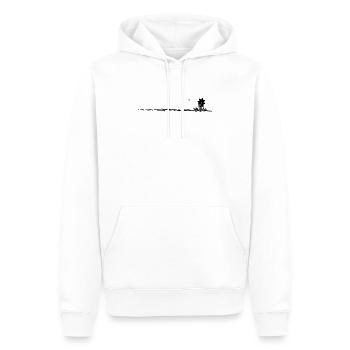 Cartoon Blume im Gras mit Insekt - Männer Premium Bio Hoodie - Weiß - Vorne - Nico (187cm)