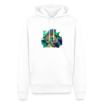 Mana Guard - Männer Premium Bio Hoodie - Weiß - Vorne - Nico (187cm)