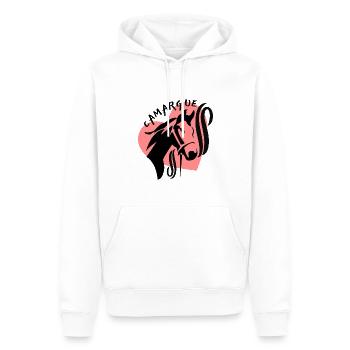 Liebe camargue - Männer Premium Bio Hoodie - Weiß - Vorne - Nico (187cm)