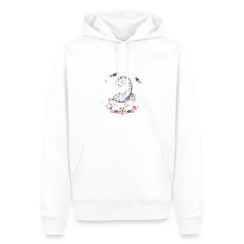 Skorpion - Männer Premium Bio Hoodie - Weiß - Vorne - Nico (187cm)