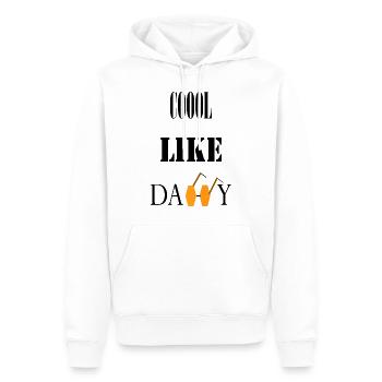COOOL LIKE DADDY - Men’s Premium Organic Hoodie - white - Front - Nico (187cm)