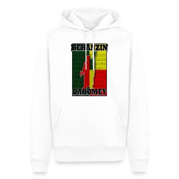 Behanzin King of Dahomey - citation - Sweat à capuche Premium bio Homme - blanc - Devant - Nico (187cm)