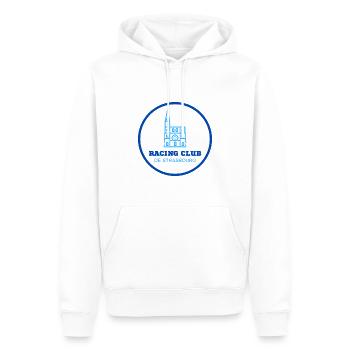 Rennclub Straßburg - Männer Premium Bio Hoodie - Weiß - Vorne - Nico (187cm)