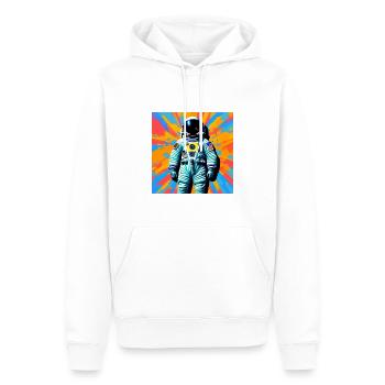 Stylischer Astronaut - Männer Premium Bio Hoodie - Weiß - Vorne - Nico (187cm)