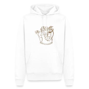 Arrosoir - Sweat à capuche Premium bio Homme - blanc - Devant - Nico (187cm)
