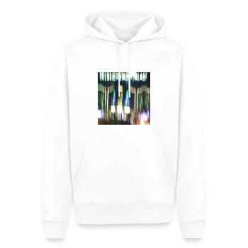 Berlin bei Nacht - Männer Premium Bio Hoodie - Weiß - Vorne - Nico (187cm)