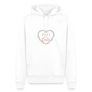 Papi ist der Beste! Niedlicher Blumenkranz - Männer Premium Bio Hoodie - Weiß - Vorne - Nico (187cm)