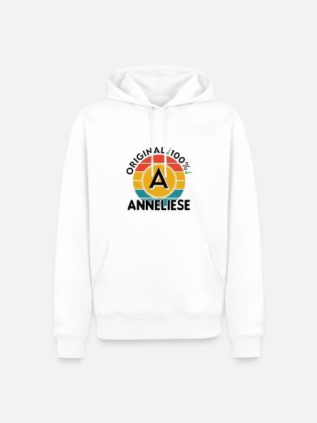 Anneliese - Männer Premium Bio Hoodie - Weiß