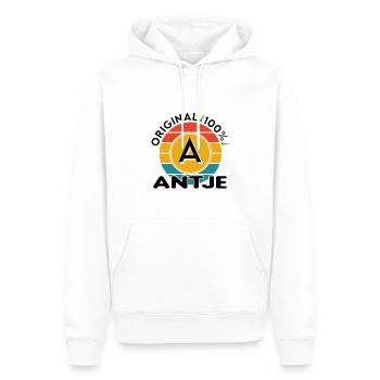 Antje - Männer Premium Bio Hoodie - Weiß - Vorne - Nico (187cm)
