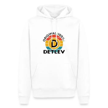 Detlev - Männer Premium Bio Hoodie - Weiß - Vorne - Nico (187cm)