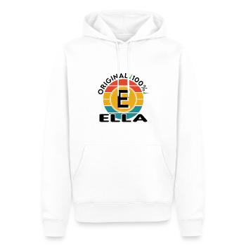 Ella - Männer Premium Bio Hoodie - Weiß - Vorne - Nico (187cm)