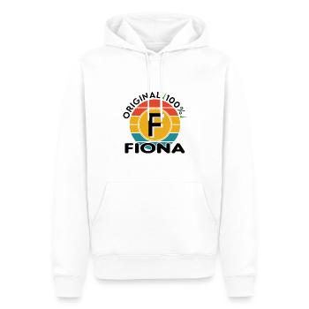Fiona - Männer Premium Bio Hoodie - Weiß - Vorne - Nico (187cm)