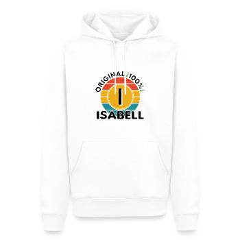 Isabell - Männer Premium Bio Hoodie - Weiß - Vorne - Nico (187cm)
