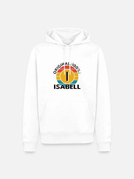Isabell - Männer Premium Bio Hoodie - Weiß