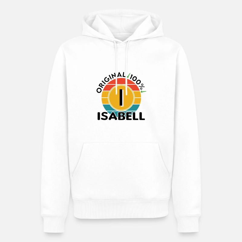Isabell - Männer Premium Bio Hoodie - Weiß