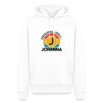 Johanna - Männer Premium Bio Hoodie - Weiß - Vorne - Nico (187cm)