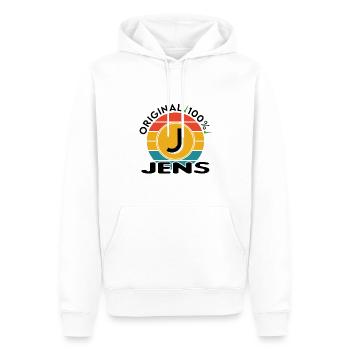 Jens - Männer Premium Bio Hoodie - Weiß - Vorne - Nico (187cm)
