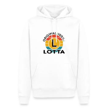 Lotta - Männer Premium Bio Hoodie - Weiß - Vorne - Nico (187cm)