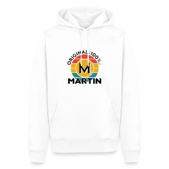 Martin - Männer Premium Bio Hoodie - Weiß - Vorne - Nico (187cm)