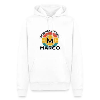 Marco - Männer Premium Bio Hoodie - Weiß - Vorne - Nico (187cm)