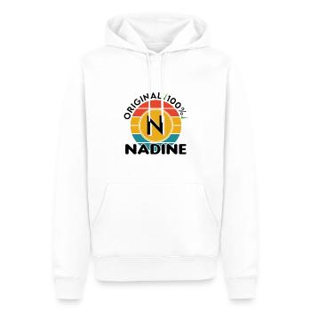 Nadine - Männer Premium Bio Hoodie - Weiß - Vorne - Nico (187cm)