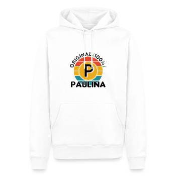 Paulina - Männer Premium Bio Hoodie - Weiß - Vorne - Nico (187cm)