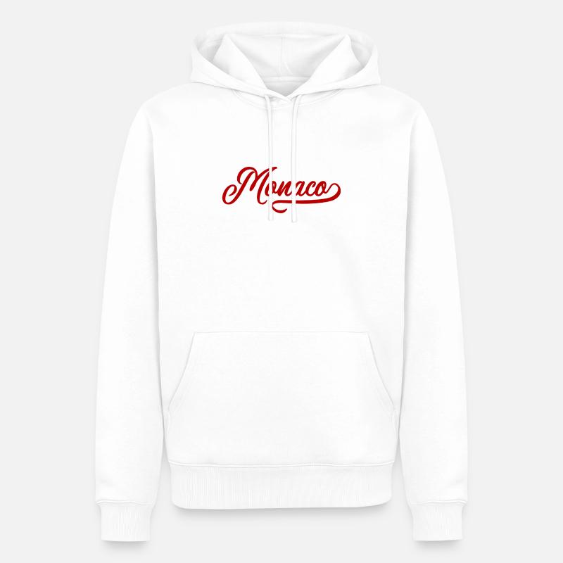 Monaco vintage - Sweat à capuche Premium bio Homme - blanc